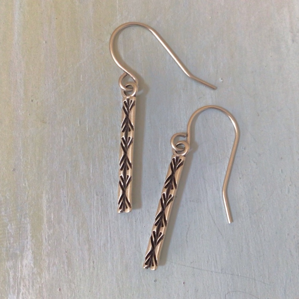 Sundance charm oxidized silver Earrings